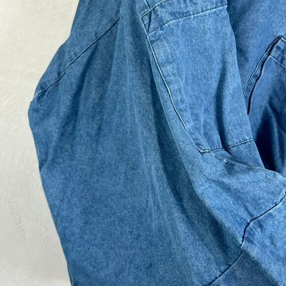 Revelation Tunic Top Denim Womens Size M Oversized Denim Two Front Pockets Lagen - Picture 4 of 10